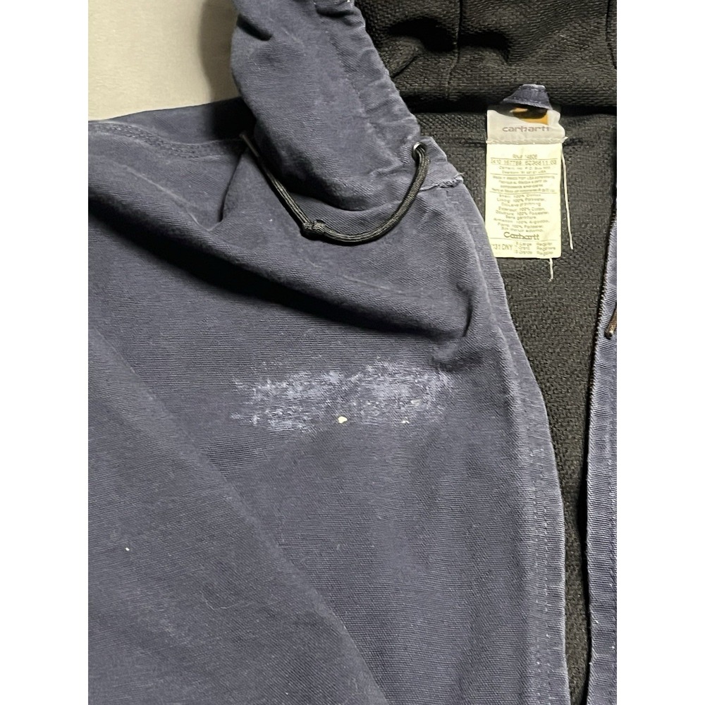 Vintage Carhartt‎ J131 DNY Dark Navy Hooded Jacket Sz XL Sylvester Polansky Seed - Picture 4 of 12